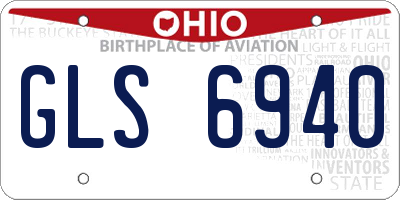 OH license plate GLS6940