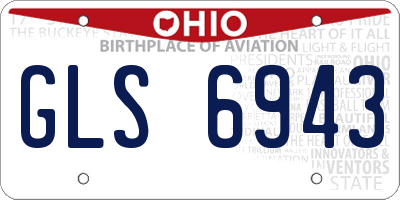 OH license plate GLS6943