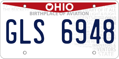 OH license plate GLS6948