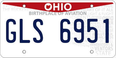 OH license plate GLS6951