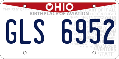 OH license plate GLS6952