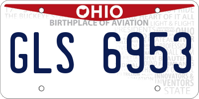 OH license plate GLS6953
