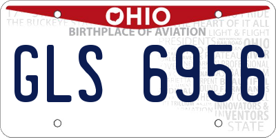 OH license plate GLS6956