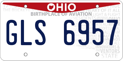 OH license plate GLS6957