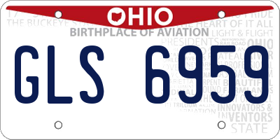 OH license plate GLS6959