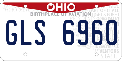 OH license plate GLS6960