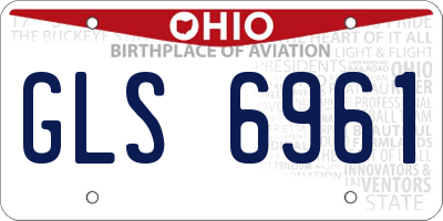 OH license plate GLS6961