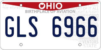 OH license plate GLS6966