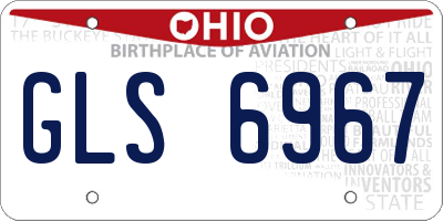 OH license plate GLS6967