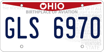 OH license plate GLS6970