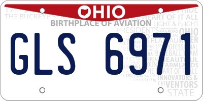 OH license plate GLS6971