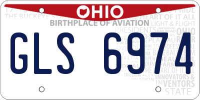 OH license plate GLS6974