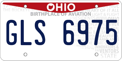 OH license plate GLS6975