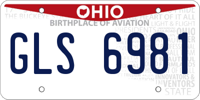 OH license plate GLS6981