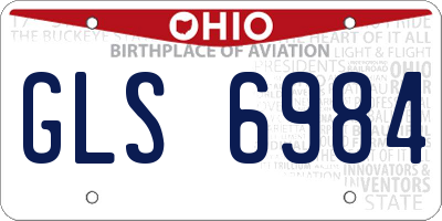 OH license plate GLS6984
