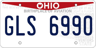 OH license plate GLS6990