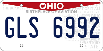 OH license plate GLS6992