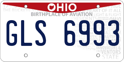 OH license plate GLS6993