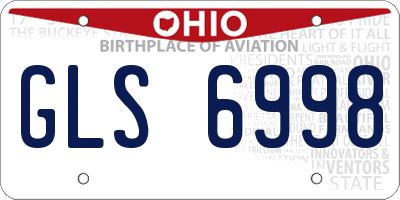 OH license plate GLS6998