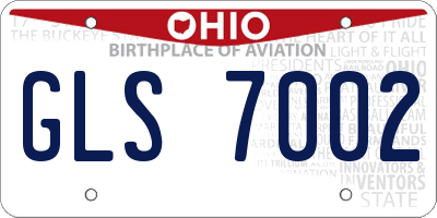 OH license plate GLS7002