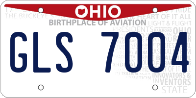 OH license plate GLS7004