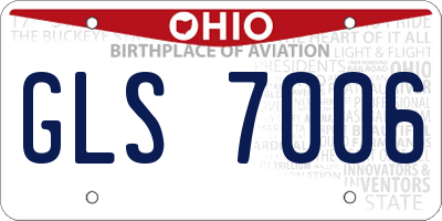 OH license plate GLS7006