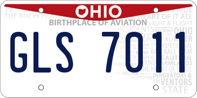 OH license plate GLS7011