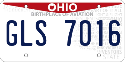 OH license plate GLS7016