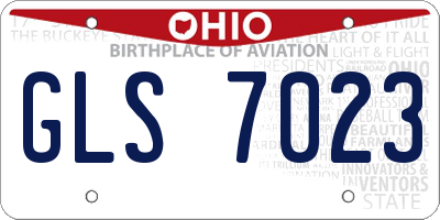 OH license plate GLS7023