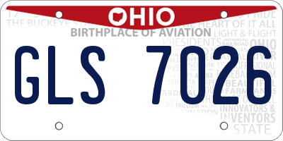 OH license plate GLS7026