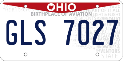 OH license plate GLS7027