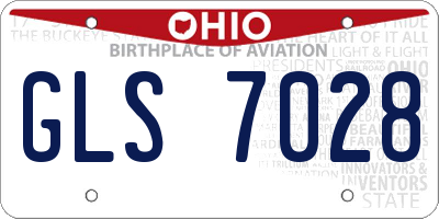 OH license plate GLS7028