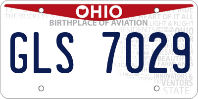 OH license plate GLS7029
