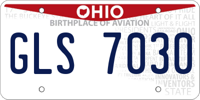 OH license plate GLS7030