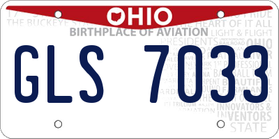 OH license plate GLS7033