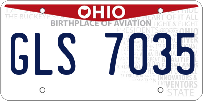 OH license plate GLS7035