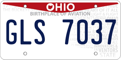 OH license plate GLS7037