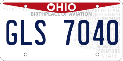 OH license plate GLS7040