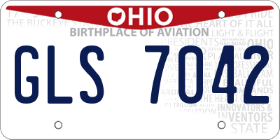 OH license plate GLS7042