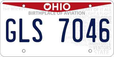 OH license plate GLS7046