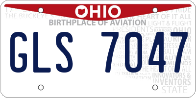 OH license plate GLS7047