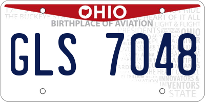 OH license plate GLS7048