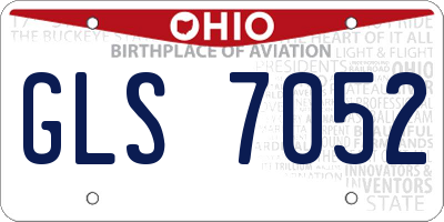 OH license plate GLS7052