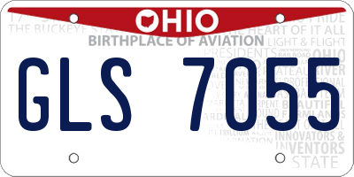 OH license plate GLS7055