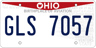 OH license plate GLS7057