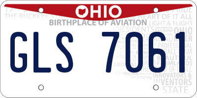 OH license plate GLS7061