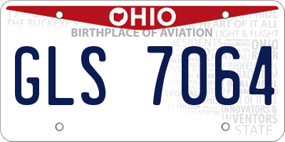 OH license plate GLS7064