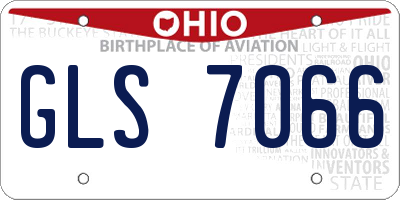 OH license plate GLS7066