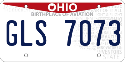 OH license plate GLS7073
