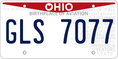 OH license plate GLS7077